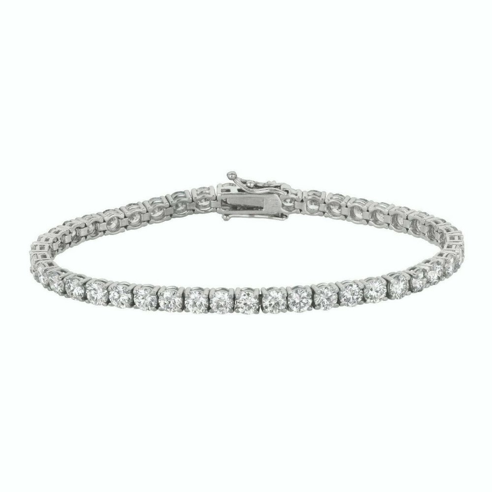 6.00 Carat Natural Diamond Tennis Bracelet G SI 14K White Gold 7''